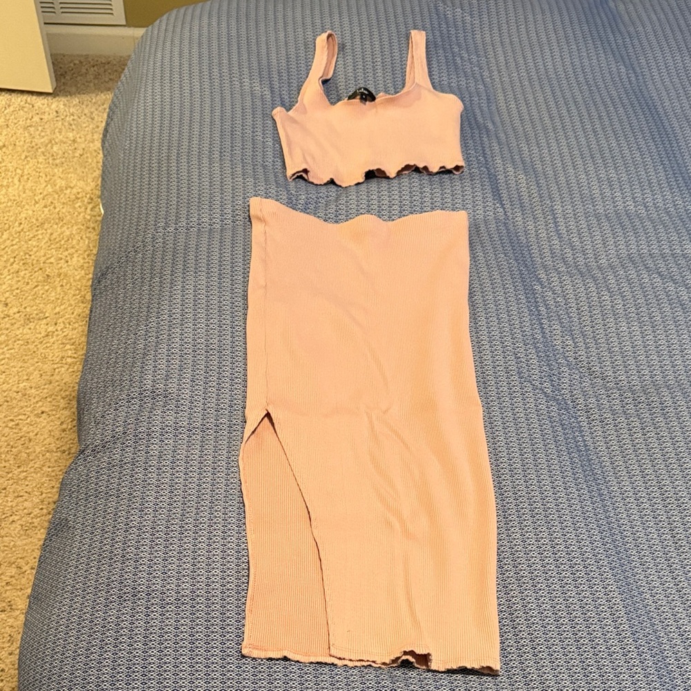 Lulu's Pink Skirt Set
